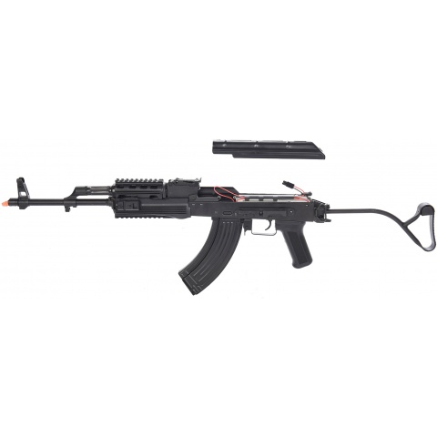 LCT Airsoft TIMS AK47 AEG Rifle w/ Folding Wire Stock - BLACK