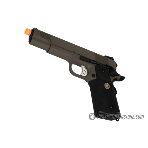 WE Tech 1911 Full Metal MEU Airsoft Gas Blowback Pistol - OD