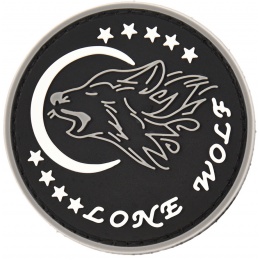 G-Force Lone Wolf PVC Morale Patch - BLACK