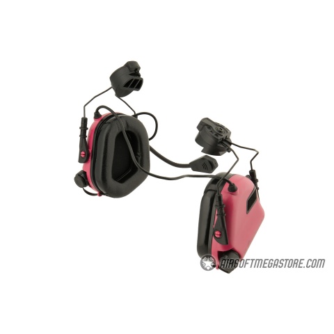 Earmor M32H MOD3 Tactical Communication Hearing Protector for FAST Helmet - PINK