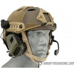 Earmor M32H MOD3 Tactical Communication Hearing Protector for FAST Helmet - FOLIAGE GREEN