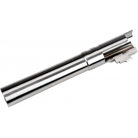 COWCOW Bull Style Threaded Outer Barrel for TM Hi-Capa 5.1 Pistols - SILVER