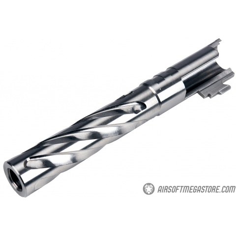 COWCOW Tornado Style Threaded Outer Barrel for TM Hi-Capa 5.1 GBB Pistols - SILVER