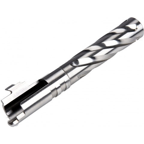 COWCOW Tornado Style Threaded Outer Barrel for TM Hi-Capa 5.1 GBB Pistols - SILVER