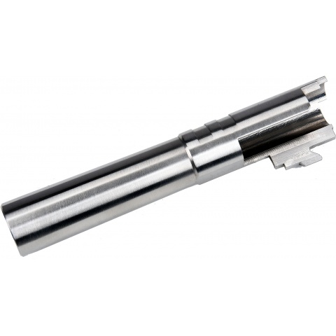 COWCOW Bull Style Threaded Outer Barrel for TM Hi-Capa 4.3 GBB Pistols - SILVER