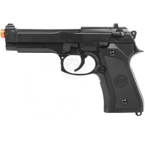 UK ARMS Airsoft Full Size M1911 Hybrid Heavyweight Pistol - Black