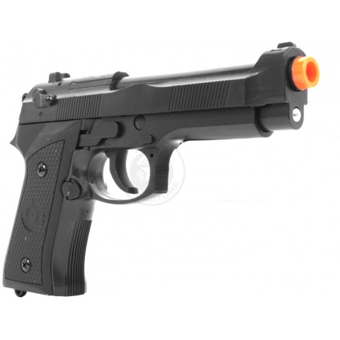 UK ARMS Airsoft Full Size M1911 Hybrid Heavyweight Pistol - Black