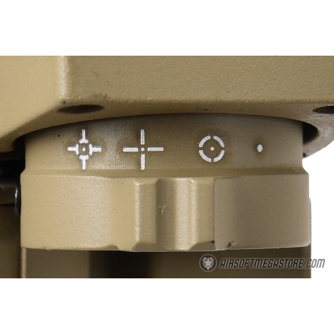 Lancer Tactical 4 Reticle Red Control Reflex Sight - TAN