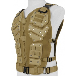 AMA Tactical Airsoft Vest Body AMA w/ Padded Chest Protector - TAN