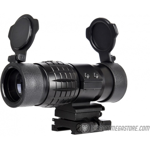 Lancer Tactical 1-3X Adjustable Magnifier w/ Picatinny Mount - BLACK
