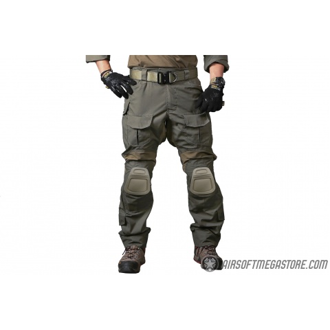 Emerson Gear Blue Label Combat BDU Tactical Pants w/ Knee Pads [Small] - RANGER GREEN