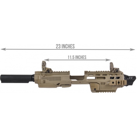 Pistol Conversion Kit for G Series Airsoft Pistols - DARK EARTH