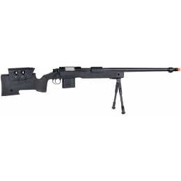 Wellfire MB4416 M40A3 Bolt Action Sniper Rifle w/ Bipod - BLACK