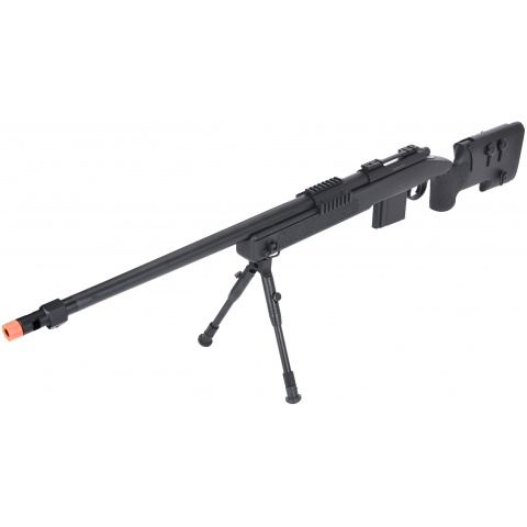 Wellfire MB4416 M40A3 Bolt Action Sniper Rifle w/ Bipod - BLACK