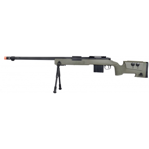 Wellfire MB4416 M40A3 Bolt Action Sniper Rifle w/ Bipod - OD GREEN