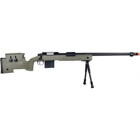 Wellfire MB4416 M40A3 Bolt Action Sniper Rifle w/ Bipod - OD GREEN