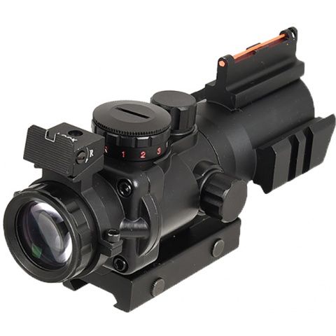 AIM Sports 4x32 Fiber Optic Red/Green Dot w/ Fiber Optic Sighting - BLACK