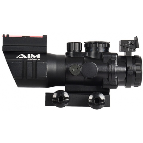 AIM Sports 4x32 Fiber Optic Red/Green Dot w/ Fiber Optic Sighting - BLACK