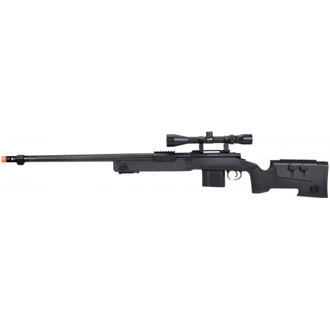 WellFire MB4416 M40A3 Bolt Action Sniper Rifle w/ Scope - BLACK