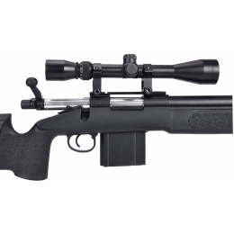 WellFire MB4416 M40A3 Bolt Action Sniper Rifle w/ Scope & Bipod - BLACK