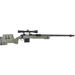 WellFire MB4416 M40A3 Bolt Action Sniper Rifle w/ Scope - OD GREEN
