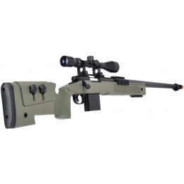WellFire MB4416 M40A3 Bolt Action Sniper Rifle w/ Scope - OD GREEN