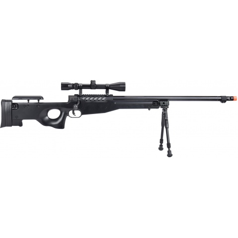 WellFire MB15 L96 Bolt Action Airsoft Sniper Rifle w/ Scope & Bipod - BLACK