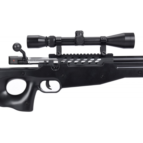 WellFire MB15 L96 Bolt Action Airsoft Sniper Rifle w/ Scope & Bipod - BLACK