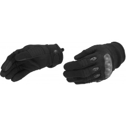 Lancer Tactical Kevlar Airsoft Tactical Hard Knuckle Gloves [SMALL] - BLACK