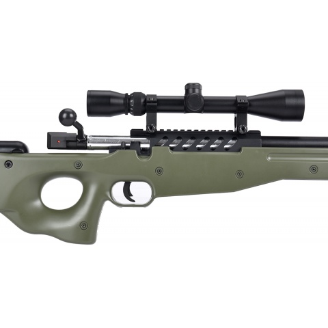 WellFire MB15 L96 Bolt Action Airsoft Sniper Rifle w/ Scope & Bipod - OD GREEN