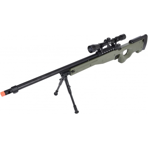 WellFire MB15 L96 Bolt Action Airsoft Sniper Rifle w/ Scope & Bipod - OD GREEN