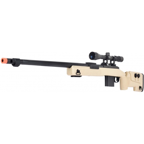 WellFire MB4416 M40A3 Bolt Action Sniper Rifle w/ Scope - TAN