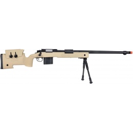 WellFire MB4416 M40A3 Bolt Action Sniper Rifle w/ Bipod - TAN