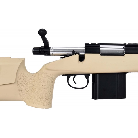 WellFire MB4416 M40A3 Bolt Action Sniper Rifle w/ Bipod - TAN