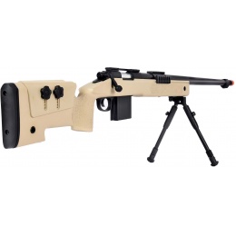 WellFire MB4416 M40A3 Bolt Action Sniper Rifle w/ Bipod - TAN
