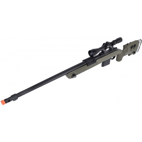 WellFire MB4417 M40A3 Bolt Action Airsoft Sniper Rifle w/ Scope - OD GREEN