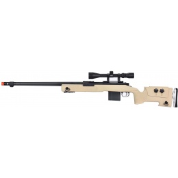 WellFire MB4417 M40A3 Bolt Action Airsoft Sniper Rifle w/ Scope - TAN