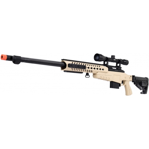 WellFire MB4418-1 Bolt Action Airsoft Sniper Rifle w/ Scope - TAN