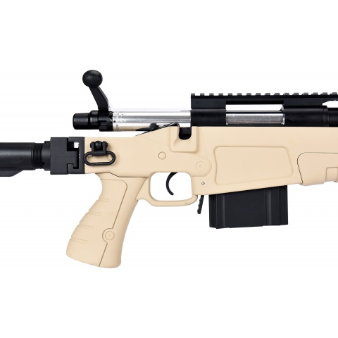 WellFire MB4418-1 Bolt Action Airsoft Sniper Rifle w/ Bipod - TAN