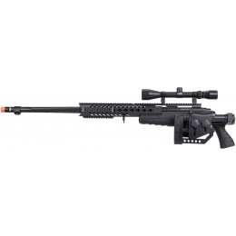 WellFire MB4418-2 Bolt Action Airsoft Sniper Rifle w/ Scope - BLACK