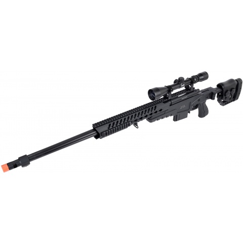 WellFire MB4418-2 Bolt Action Airsoft Sniper Rifle w/ Scope - BLACK