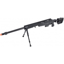 WellFire MB4418-2 Bolt Action Airsoft Sniper Rifle w/ Bipod - BLACK