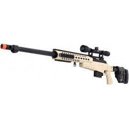 WellFire MB4418-2 Bolt Action Airsoft Sniper Rifle w/ Scope - TAN