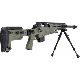 WellFire MB4418-3 Bolt Action Airsoft Sniper Rifle w/ Bipod - OD GREEN