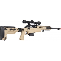 WellFire MB4418-3 Bolt Action Airsoft Sniper Rifle w/ Scope - TAN