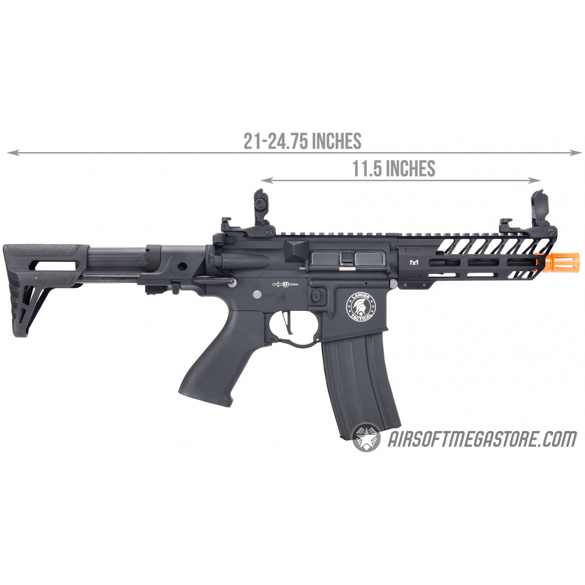 Lancer Tactical ProLine Series NEEDLETAIL PDW High FPS AEG Airsoft Rifle Black for sale online 