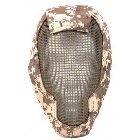 Black Bear Airsoft RAMPAGE Steel Mesh Face Mask - Desert Marpat
