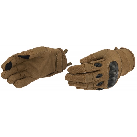 Lancer Tactical Kevlar Airsoft Tactical Hard Knuckle Gloves [SMALL] - TAN