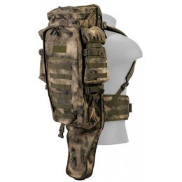 Lancer Tactical 600D Nylon Rifle Case Backpack - CAMO/AT-FG