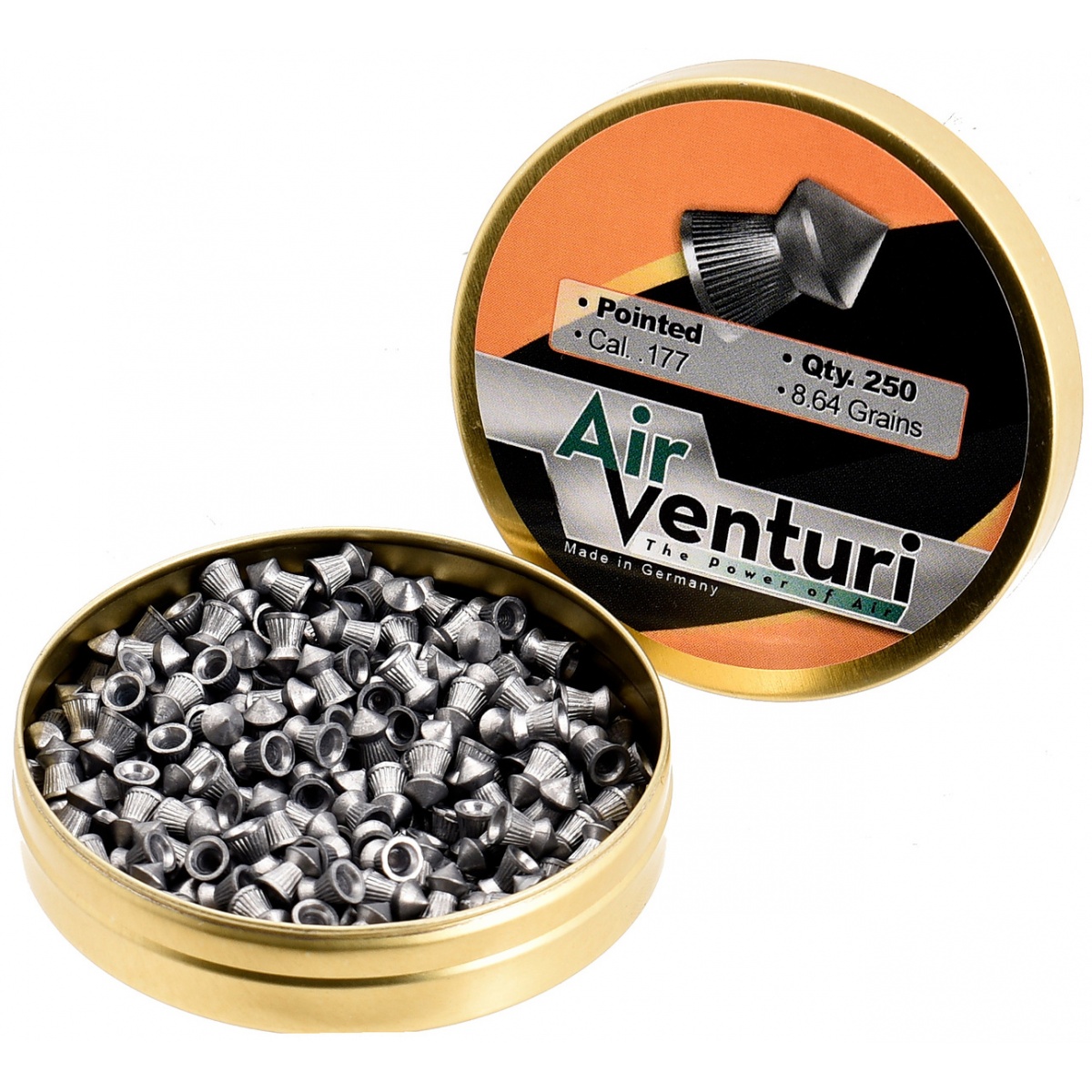 Air Venturi 0.177 Cal, 8.64 Grain Pellets [Pointed] 250ct Airsoft